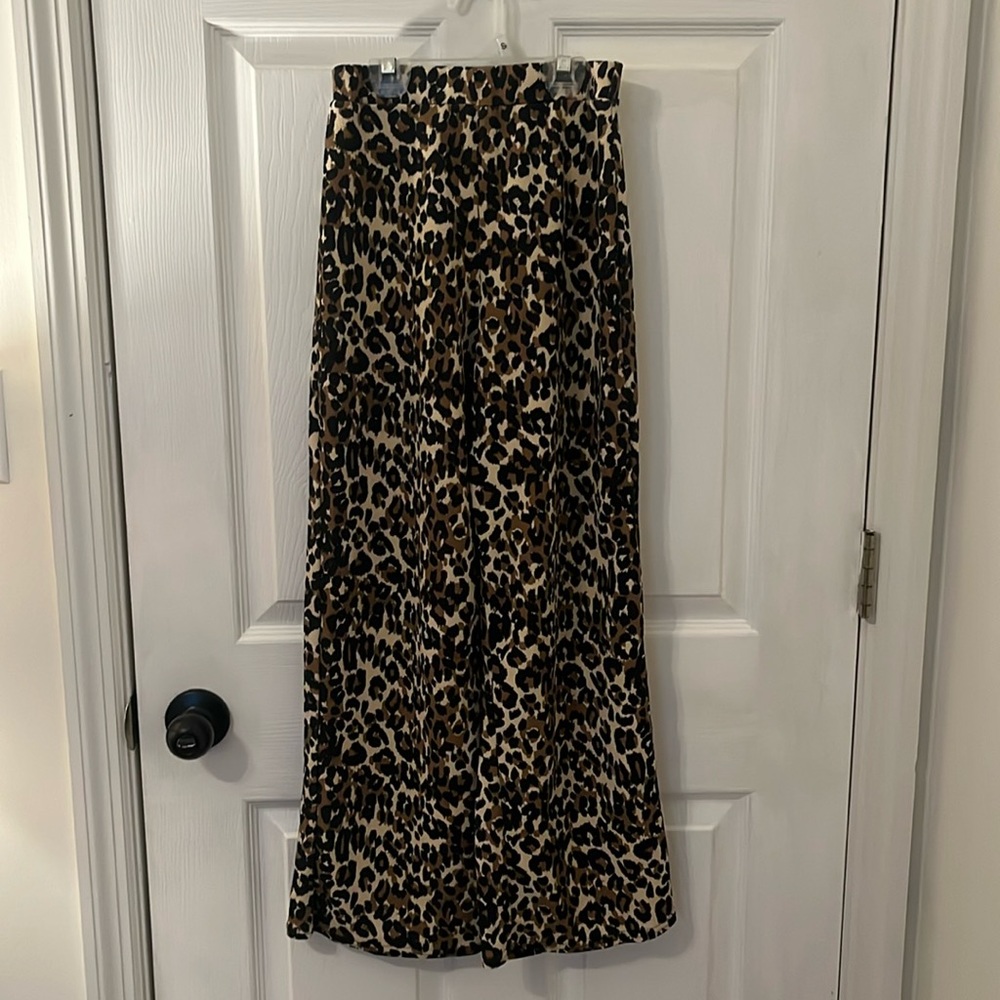 Leopard Wide Leg Pants